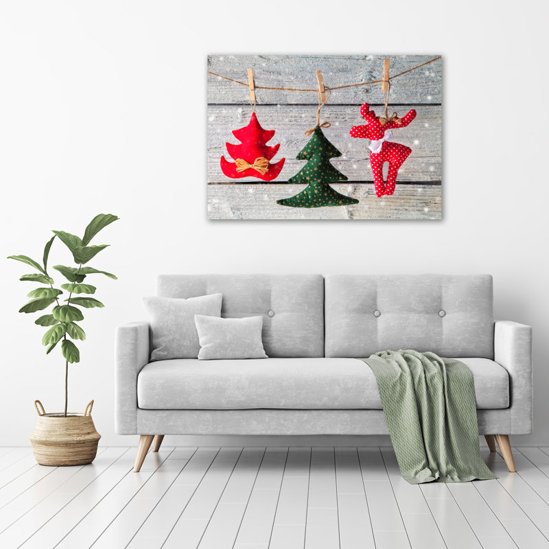 Ornaments On A String - No Frame Print on Glass