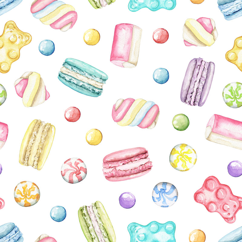Watercolour Seamless Pattern by Mimomy - Wrapped Canvas Print, 91cm H x 91cm W x 3.8cm D