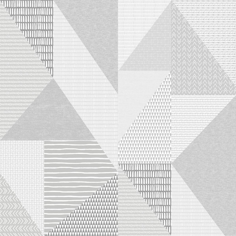 Delphos 10.05cm x 53cm Wallpaper Roll, Grey