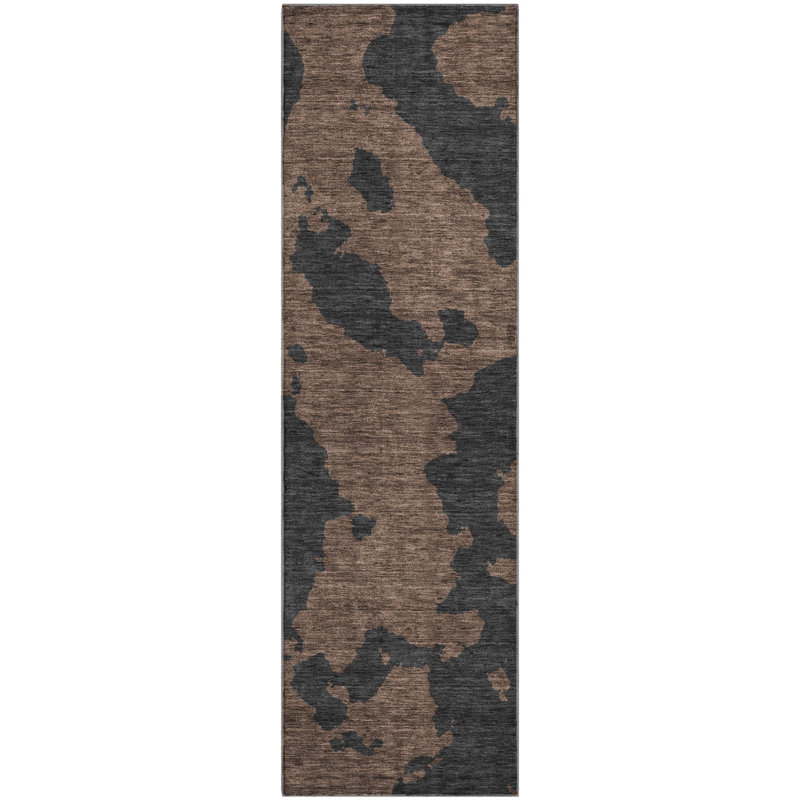 Premium Machine Washable Prisco Chocolate Rug, Runner 2'3" x 7'6"