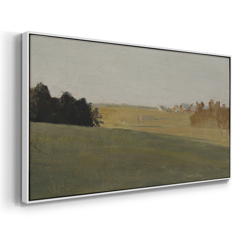 Série paysage - MCVII - Toile tendue avec châssis encadré - Prêt à être accroché, H 21 po x l 41 po, Blanc