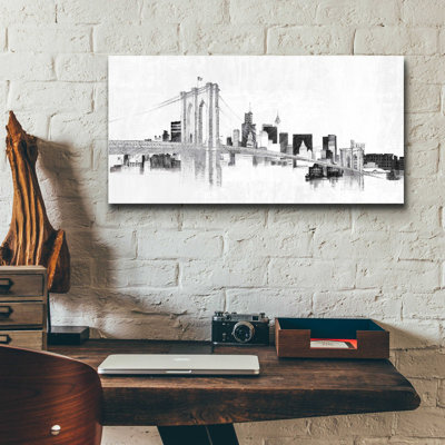 «Skyline Crossing Silver» par Avery Tillmon, art mural en verre acrylique