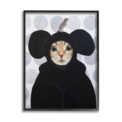 " Cat & Mouse Funny Animals " by Coco De Paris Painting Print