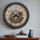Matteo Transitional Round Gear Mechanism Wall Clock in Brown