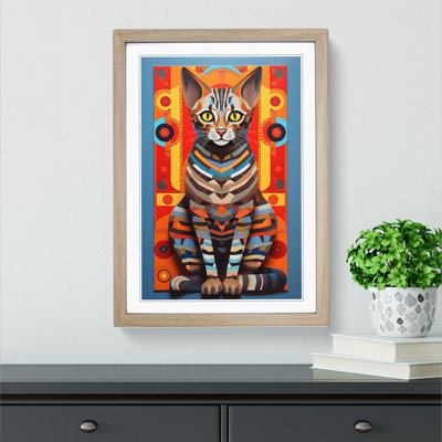 Bengal Cat Constructivism - Framed Print