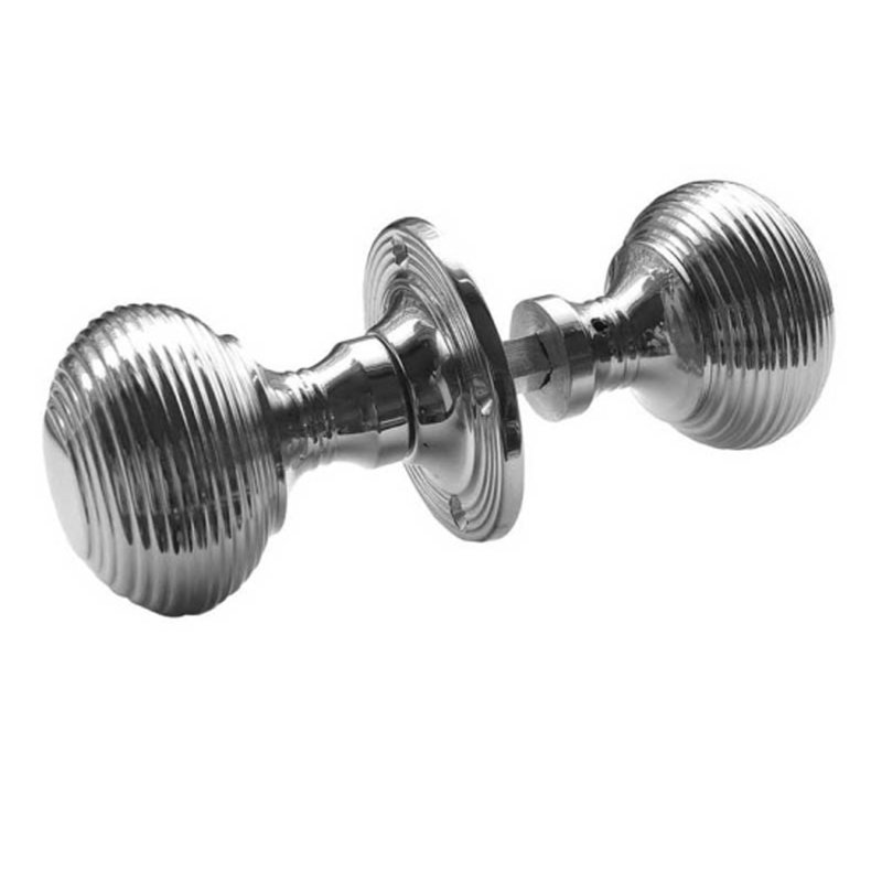Passage Knobset, Polished Chrome