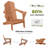 HDPE Adirondack Foldable Chair Wood Texture With Cup Holder(Set Of 4)-684981170