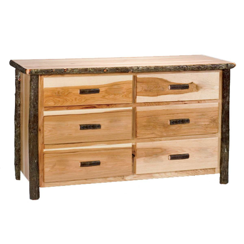 Commode double 6 tiroirs Hickory, Hickory traditionnel