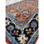 Tapis rouge rustique traditionnel en laine noué à la main rouge / bleu marine Rustic-1311830877