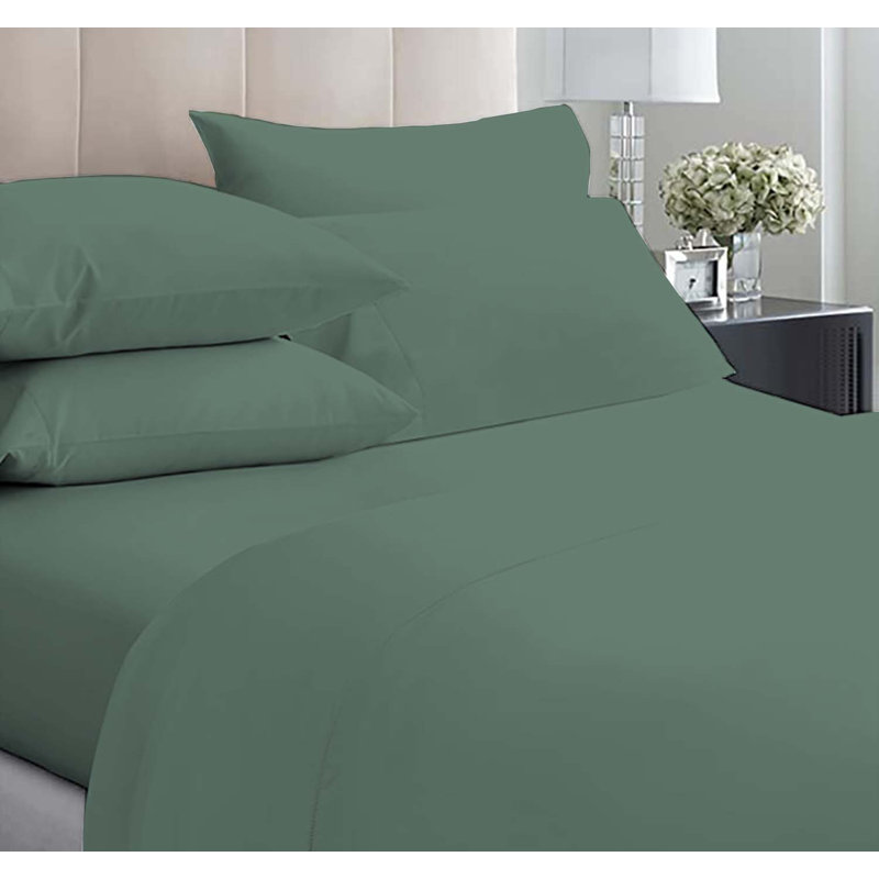 6-Piece Premium Deep Pockets Microfiber Sheet Set, Full, Tree Moss Green
