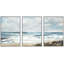 «Coastal Beach Teal Sky Ocean Wave Beach Shore», reproduction sur toile 3 pièces-91260029-119385191