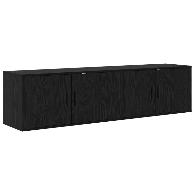 Unfinished TV Stand, 40cm H x 80cm L x 34.5cm W, Black Oak