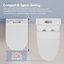 Toilettes murales allongées à double chasse avec réservoir encastré Capri 2 pièces 0,8 / 1,6 GPF Capri, pour 2 ou 6 clous (siège inclus)