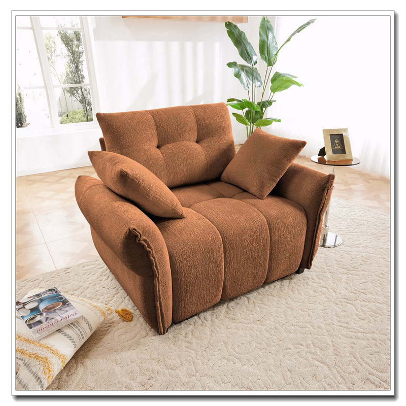 Chaise en chenille, Orange, No