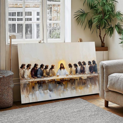 Christian Abstract Last Supper Canvas Print - Urban Studio