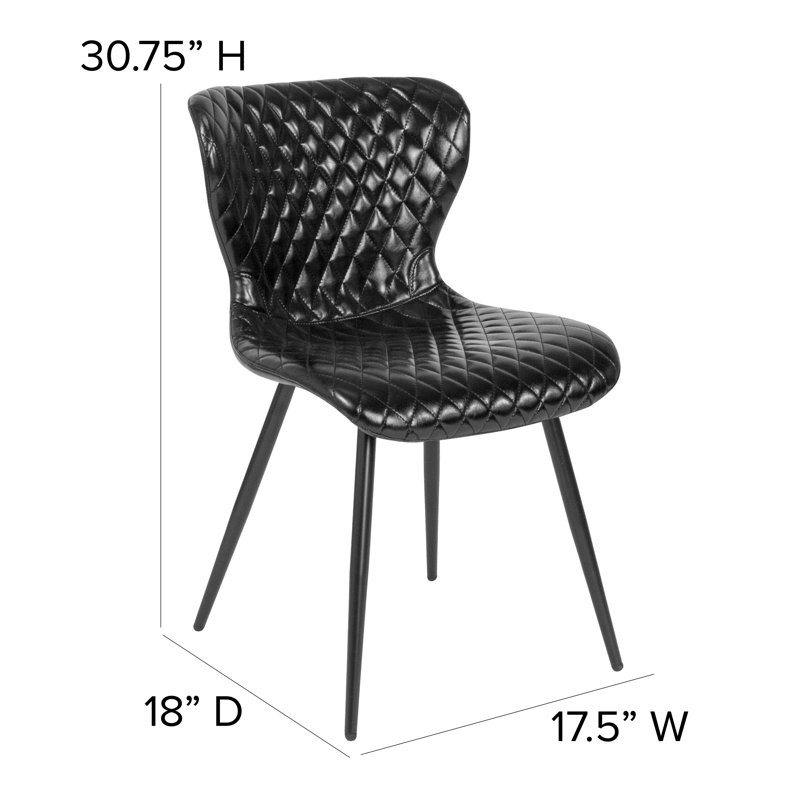 Chaise rembourrée Maggio, Noir