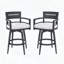 Tabourets de bar pivotants modernes en aluminium avec dossier ergonomique et pivotant à 360 ° (ensemble de 2)-2138401411