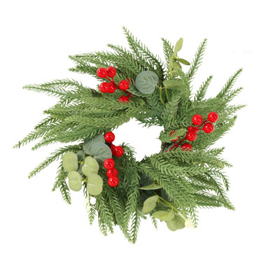 Faux fleurs artificielles en soie artificielle Anneaux de bougie de Noël Couronne de fleurs simulées Anneaux de centre de table pour la maison Tables de salle à manger Décorations de mariage Décorations de fête