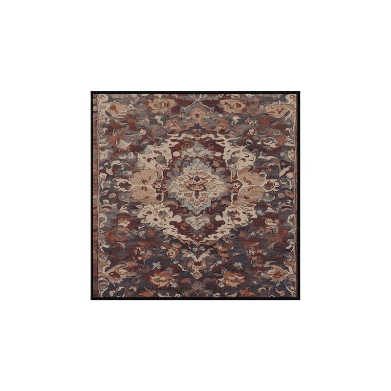 Tapis brun soyeux et moelleux, Carré 4 pi