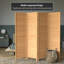 6 Ft. Tall Wooden Louvered Room Divider Walnut 3 Panel-1123949886-1123949875