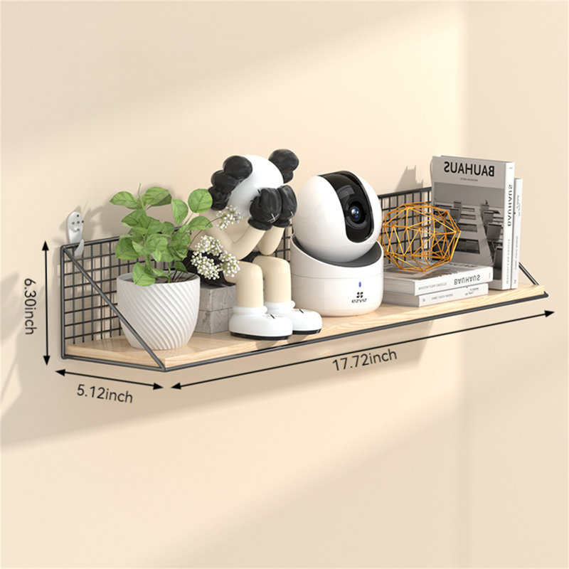 Shanely Metal Floating Shelf, 6.3" H x 17.22" W x 5.12" D
