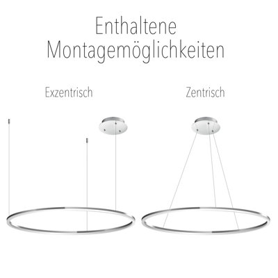 Ring 40 LED pendant lamp 5m suspension