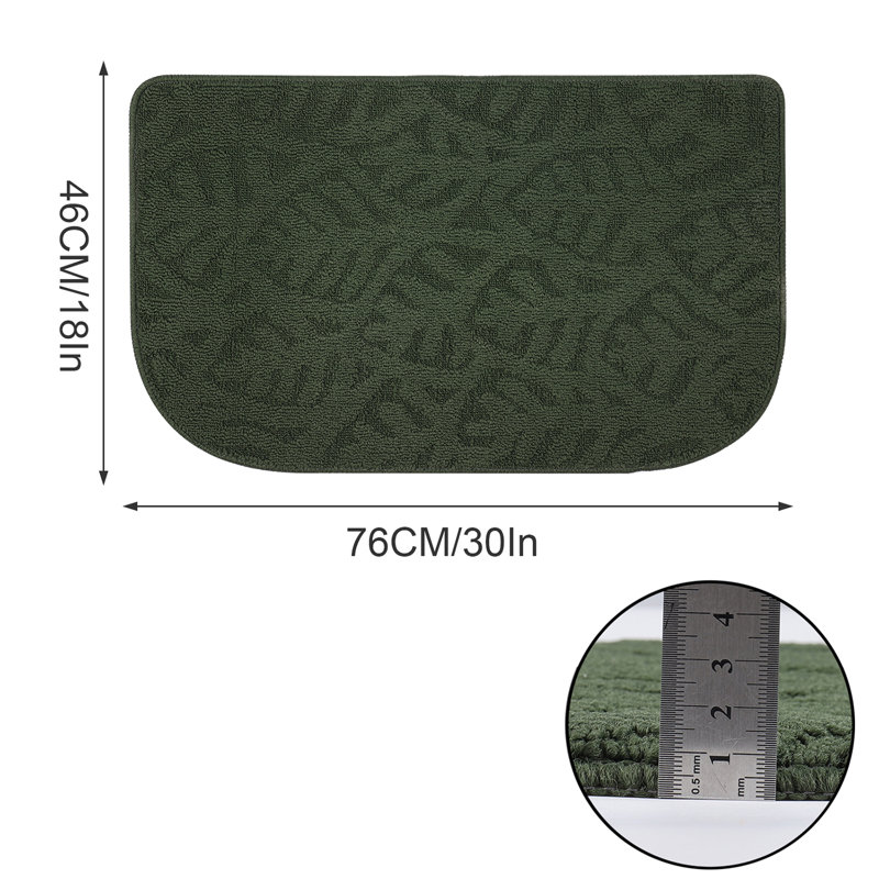 Tapis pour salle de bain Kerven, L 18 po x L 30 po, Vert