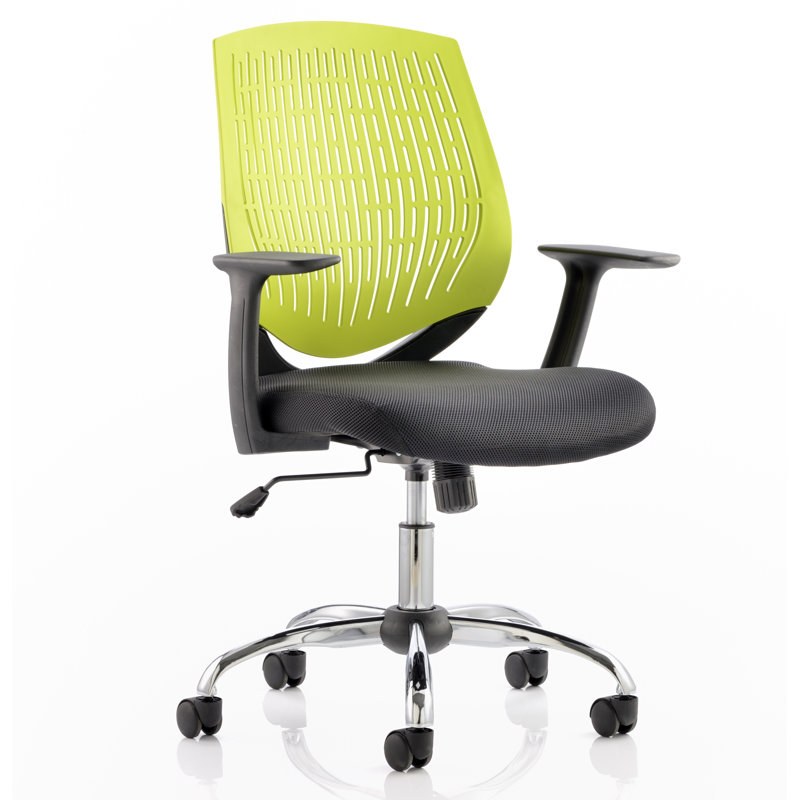 Dura Mid-Back Desk Chair, Green/Black