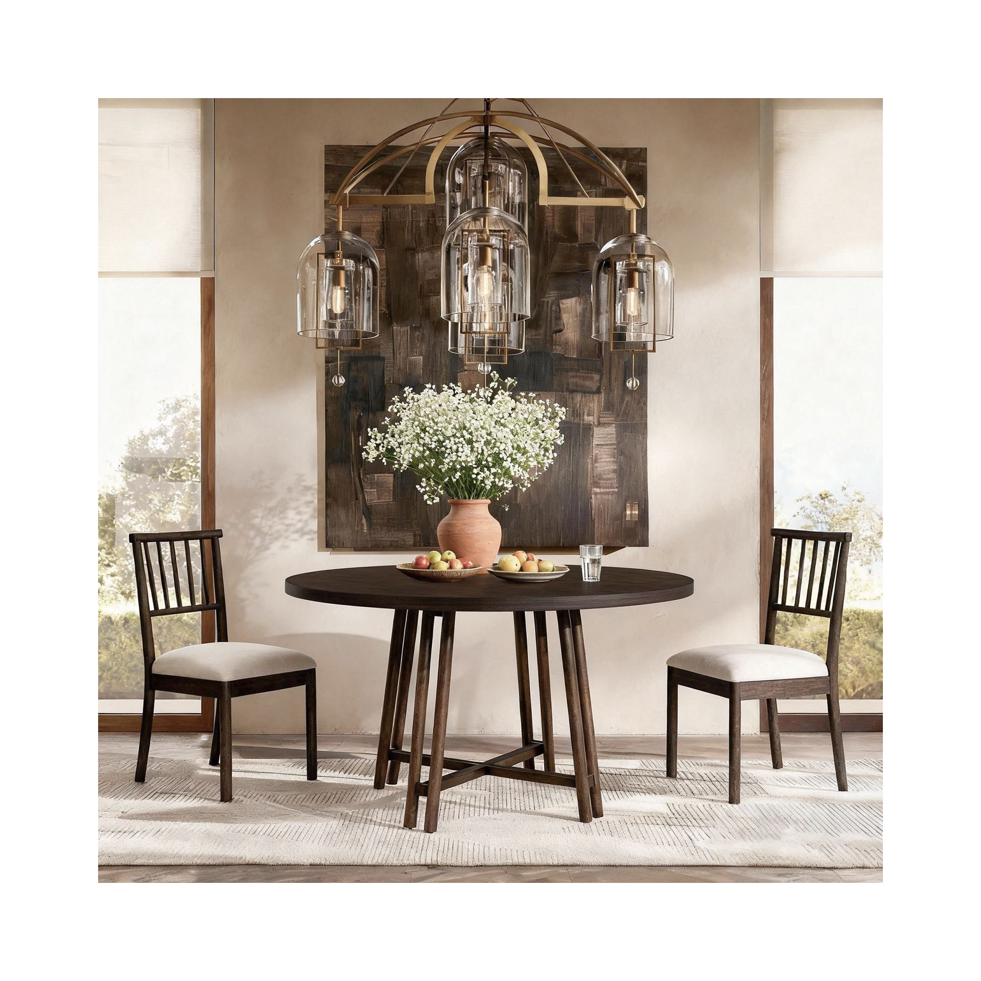 Wales Upholstered Dining Chair (Set of 2), Walnut