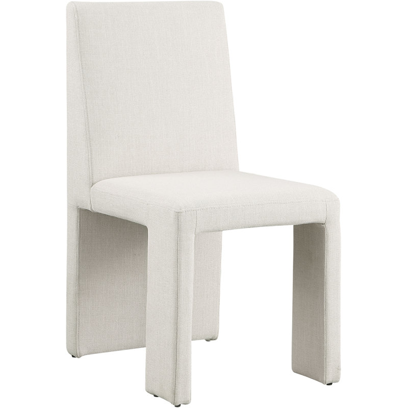 Chaise Ivenita, Tissu crème texturé en lin