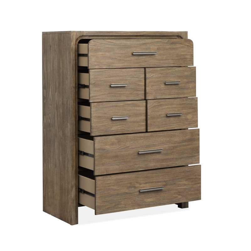 Très grand lit tapissier avec commode Hien, Très grand, 6 Pcs: Bed, 2 Nightstand, Dresser, Mirror, Chest
