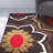 Candelo Hand Tufted Wool/Viscose Floral Rug in Red/Brown-954838179