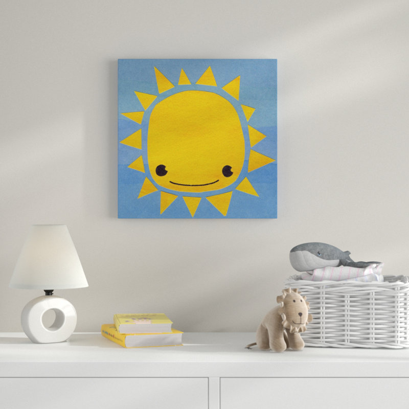 Soleil, art sur toile tendue, H 12 po x l 12 po x P 1,5 po