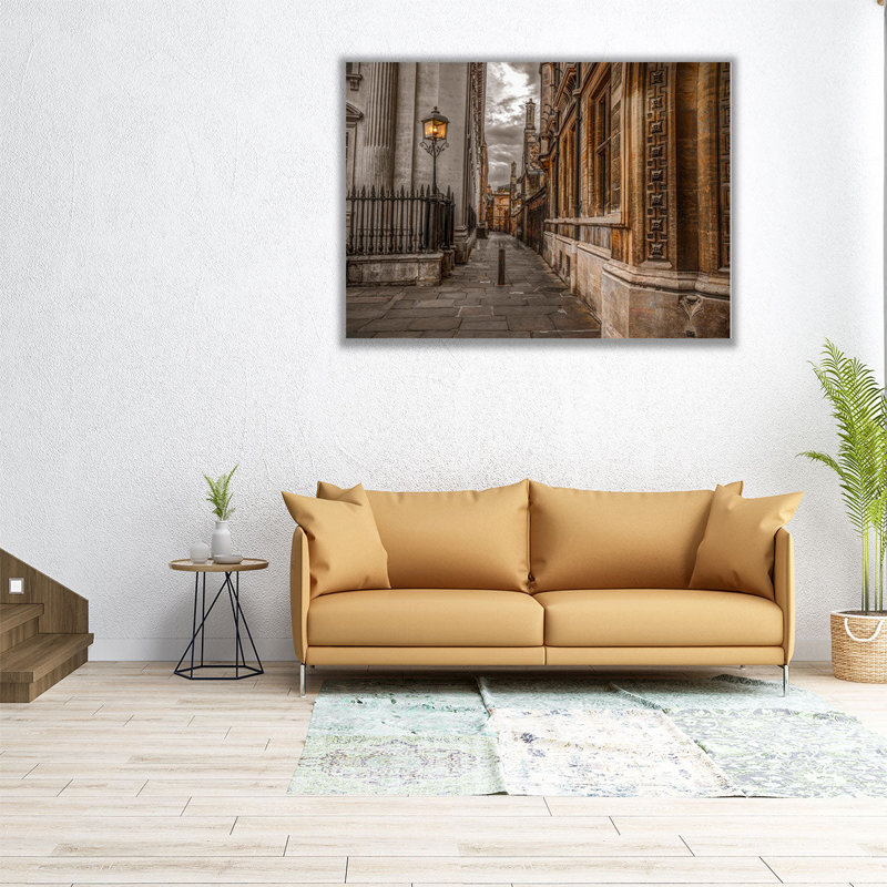 «Narrow Lane in Cambridge», reproduction d'art sur toile, H 36 po x l 48 po