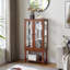 Vitrine lumineuse avec espace de rangement ouvert