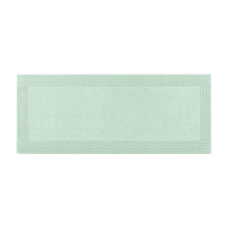 Tapis pour salle de bain réversible 100% coton 24 x 44 po 3000 g / m² - Sensation facile d'entretien, lavable à la machine