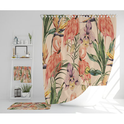 Nerta Polyester Shower Curtain Set