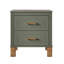 Table de chevet 2 tiroirs Traditional avec pieds en bois massif-274014686-274014685