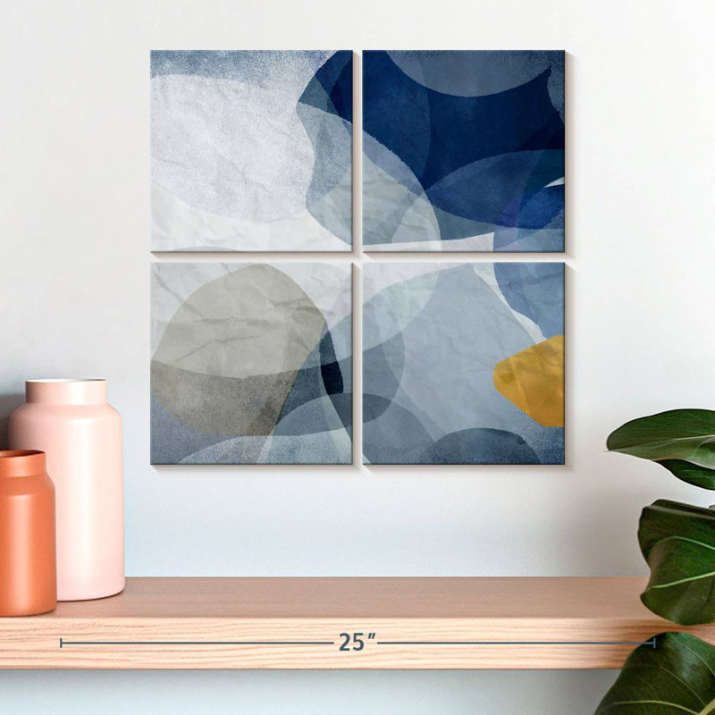 Avery Blue Bubbles I, 18" H x 18" W