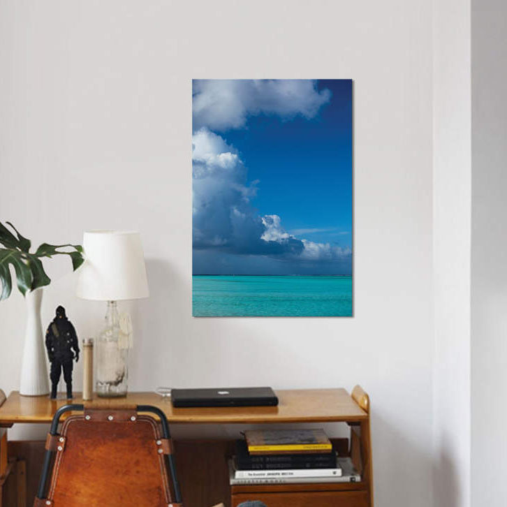 « clouds over the pacific ocean bora bora society », « french polynésie iii », reproduction de photo sur toile, Toile tendue