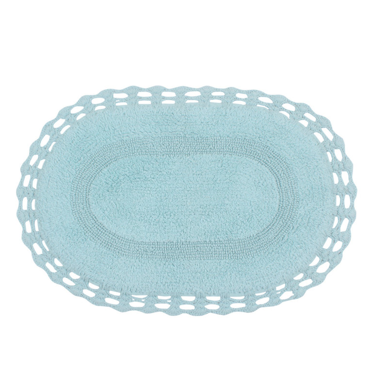 Soft Bath Rug, Aqua, 17" W x 24" L