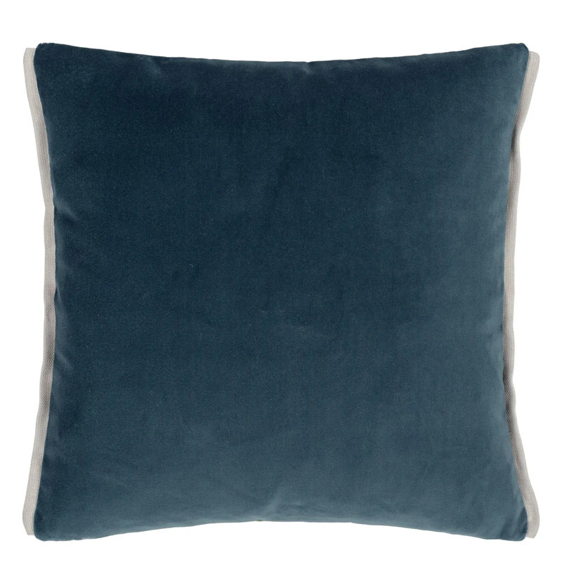 Varese Velvet Decorative Pillow, Roebuck/Parchment, 17" H x 17" W
