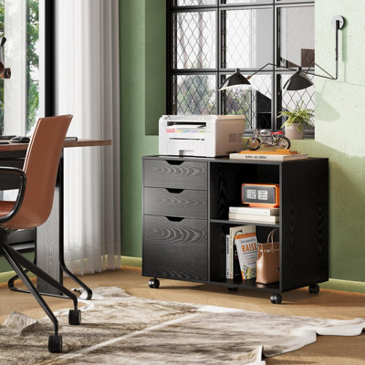 Clutier 31.5" 3-Drawer Lateral Filing Cabinet with Storage