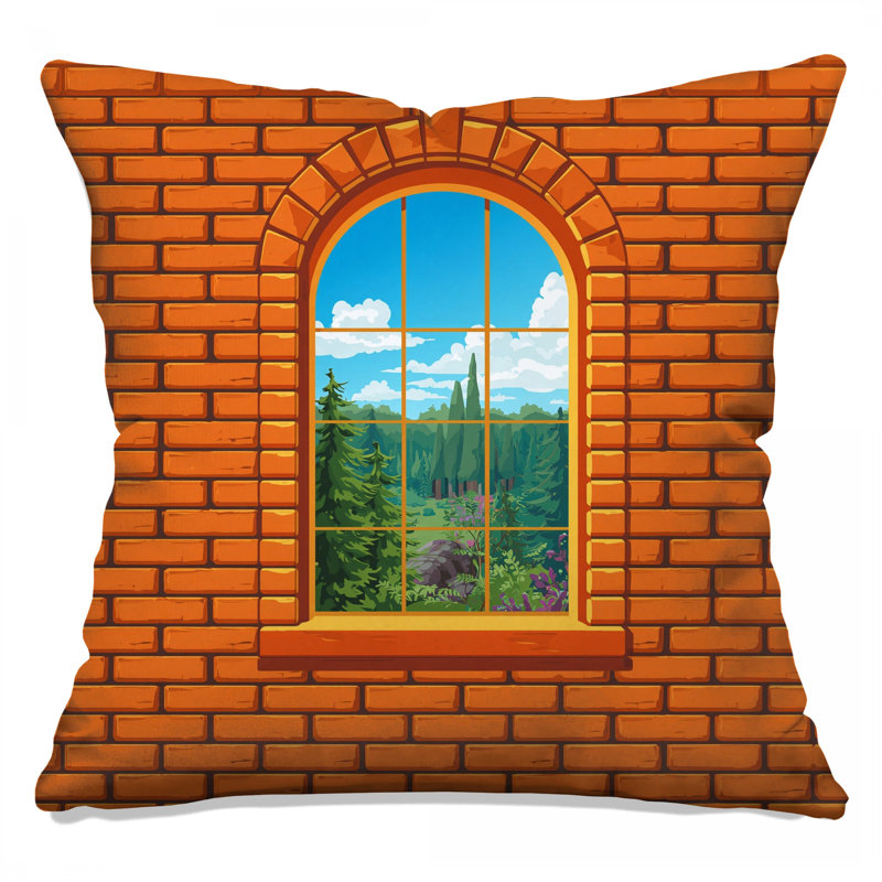 Coussins décoratifs Brick Wall, 16 x 16 pouces