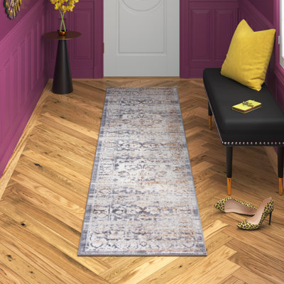 Amilie Oriental Gray/Gold Area Rug