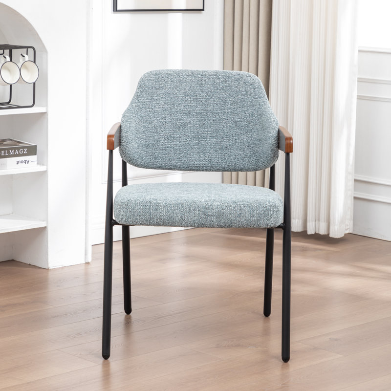 Chaise de salle à manger rembourrée Devane, Bleu