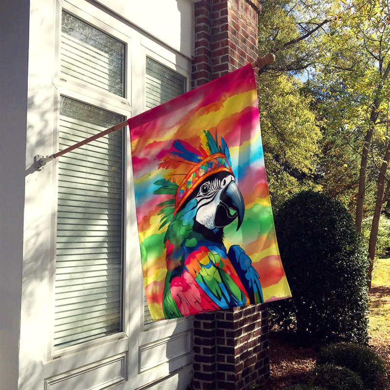 Drapeau de maison de perroquet hippie