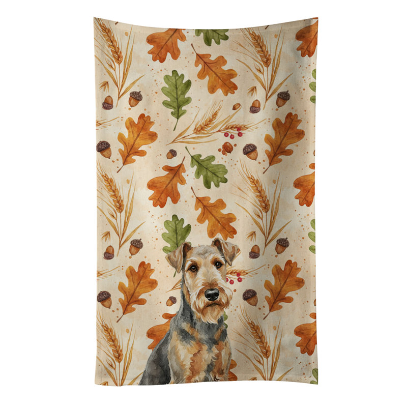 Serviette de cuisine gried Airedale Terrier Heirloom, Griuse Airedale Terrier