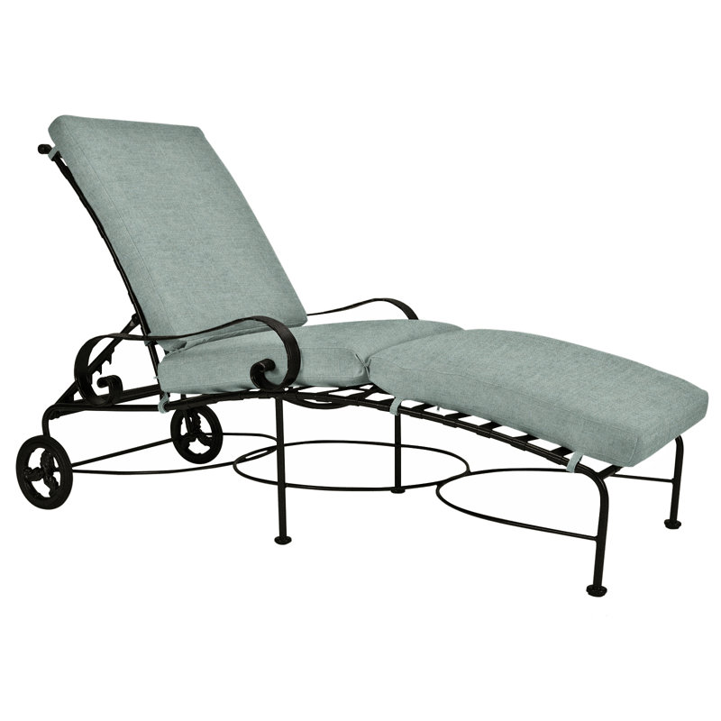 Classico-W Outdoor Chaise Lounge, Carbon Black, Flagship Stone Sunbrella®