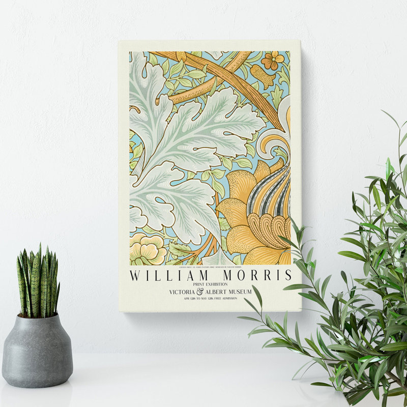 St. James Pattern With Border by William Morris - Wrapped Canvas Painting, 76cm H x 50cm W x 3cm D